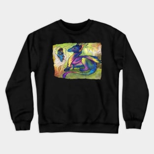 A girl and her dragon Crewneck Sweatshirt